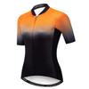 Cycling Jersey Women Bike Jersey Zipper Cycle Shirt Short Sleeve Road Bicycle Clothing Pro Team Racing MTB Top for Ladies Female Racing Mountain Clothes Breathable Orange Size XXXL view 1