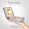 Benevolence LA Plush Velvet Jewelry Box | Travel Jewelry Case Organizer with Mirror | Featured in Oprah's Favorite Things | Best Gifts For Daughter, Girlfriend, Mom | Gifts For Her - Periwinkle Blue view 2
