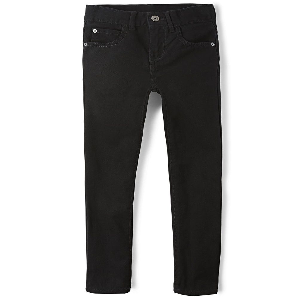 The Children's Place boys Stretch Skinny Jeans, Black Wash, 16 slim