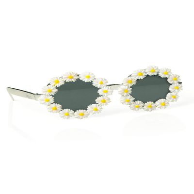 Adult's Hippie Sunflower Sunglasses for Cosplay, TikTok and Halloween - Sunflower Glasses