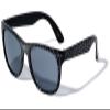 Kids Youth Boys Superhero Spider Web Square Sunglasses (Black Frame, Black Smoke Lenses) view 1