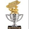 Crown Awards Fish Trophy, 13.65" Silver Cup Largemouth Bass Fish Trophies with Free Personalization, 5 Pack view 1