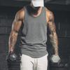 ZUEVI Men's Muscular Cut Open Sides Tank Tops Bodybuilding T-Shirts (Khaki-XL) view 3