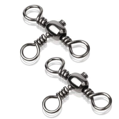 AMYSPORTS Stainless 3way Swivel Fishing crossline swivels 3 Way rigs Saltwater Freshwater Drifting trolling Fishing Tackle Connector for Spoons Minnow baits 25pcs 132lbs