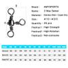 AMYSPORTS Stainless 3way Swivel Fishing crossline swivels 3 Way rigs Saltwater Freshwater Drifting trolling Fishing Tackle Connector for Spoons Minnow baits 25pcs 132lbs view 2