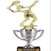 Crown Awards Tennis Trophy, 14.65" Silver Cup Female Tennis Trophies with Free Personalization, 5 Pack view 1