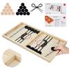 moopok Fast Sling Puck Game - Fast Action Super Foosball Table Desktop Battle Slingshot Wooden Air Hockey Board Game -Guaranteed Fun for Family Game Night or Friends Party view 1