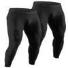 DEVOPS Men's Thermal Compression Pants, Athletic Leggings Base Layer Bottoms with Fly (Small, Black/Black) view 1
