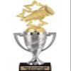 Crown Awards Cheerleading Trophy, 13.15" Silver Cup Cheer Megaphone Trophies with Free Personalization, 10 Pack Prime view 1