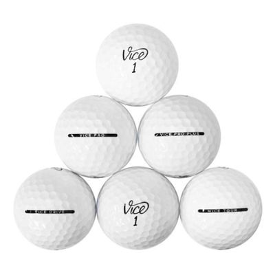 Vice Golf Ball Mix - 50 Mint Quality Used Vice Golf Balls (AAAAA Vice Pro Pro Soft Tour Drive GolfBalls), White (50PK-Vice-1)