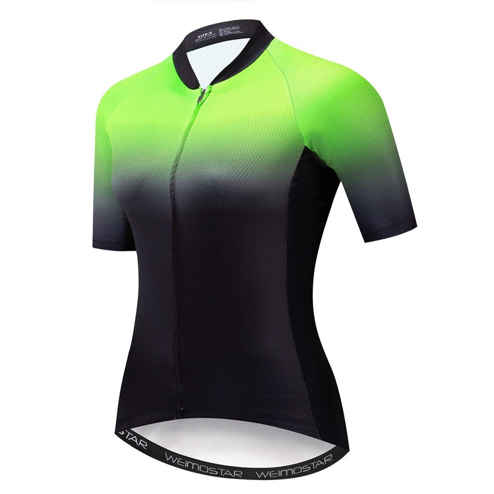 Cycling Jersey Women Bike Jersey Zipper Cycle Shirt Short Sleeve Road Bicycle Clothing Pro Team Racing MTB Top for Ladies Female Racing Mountain Clothes Breathable Black Riding Size S