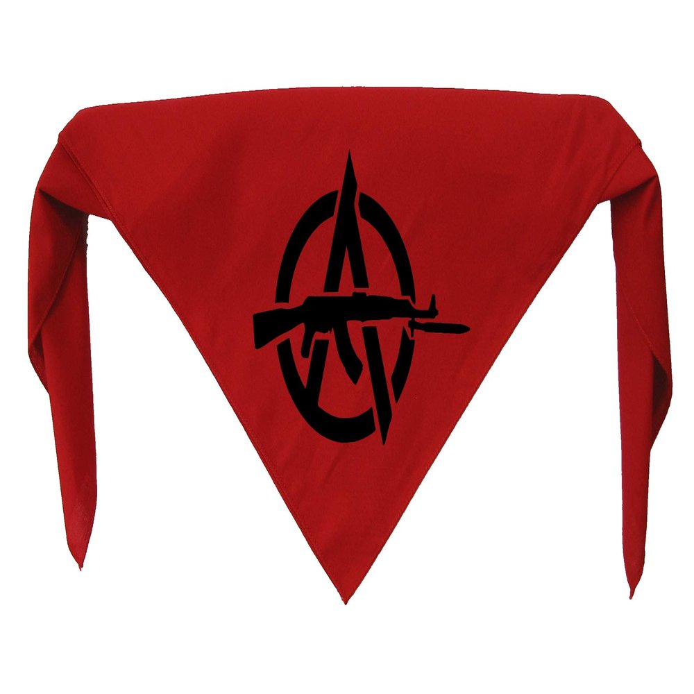 Anarchy Bandanna - Anti Authority Establishment Corporation Class War Social Political Activism Anarchism Government Media Anarcho Liberation Punk Earth Human Rights Welfare Animal Dog