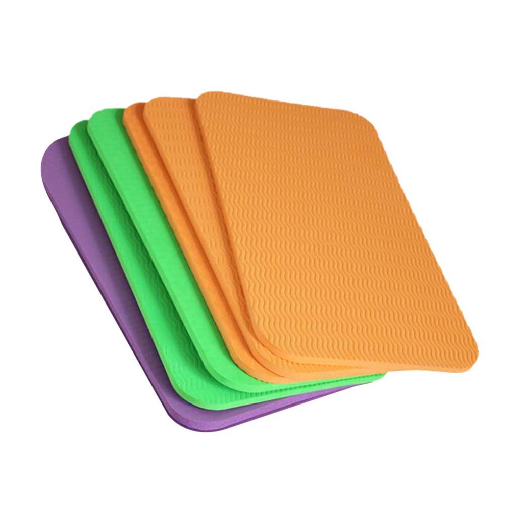6pcs Yoga Knee Pad Yoga Pilates Floor Exercise Knee Mat Non Slip Fitness Practice Elbow Cushion Supplies for Women Men (Random Color) (39 x 21 x 0.6cm)