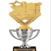 Crown Awards Weightlifting Trophy, 14.15" Silver Cup Weightlifting Trophies with Free Personalization, 5 Pack view 1