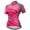 Cycling Jersey Women's Bike Jersey Zipper Cycle Shirt Short Sleeve Road Bicycle Clothing Pro Team Racing MTB Top for Ladies Female Racing Mountain Clothes Summer Pink Gray Size XL view 1