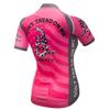Cycling Jersey Women's Bike Jersey Zipper Cycle Shirt Short Sleeve Road Bicycle Clothing Pro Team Racing MTB Top for Ladies Female Racing Mountain Clothes Summer Pink Gray Size XL view 2
