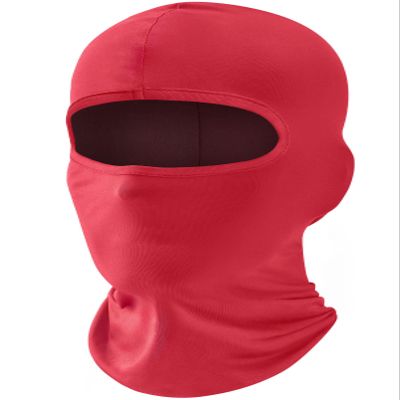 Fuinloth Balaclava Face Mask, Summer Cooling Neck Gaiter, UV Protector Motorcycle Ski Scarf for Men/Women Red