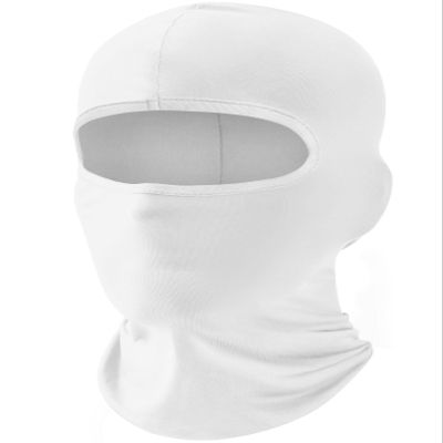 Fuinloth Balaclava Face Mask, Summer Cooling Neck Gaiter, UV Protector Motorcycle Ski Scarf for Men/Women White