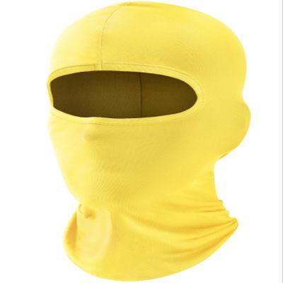 Fuinloth Balaclava Ski Mask, Motorcycle UV Protector Scarf, Summer Cooling Neck Gaiter for Men/Women Yellow
