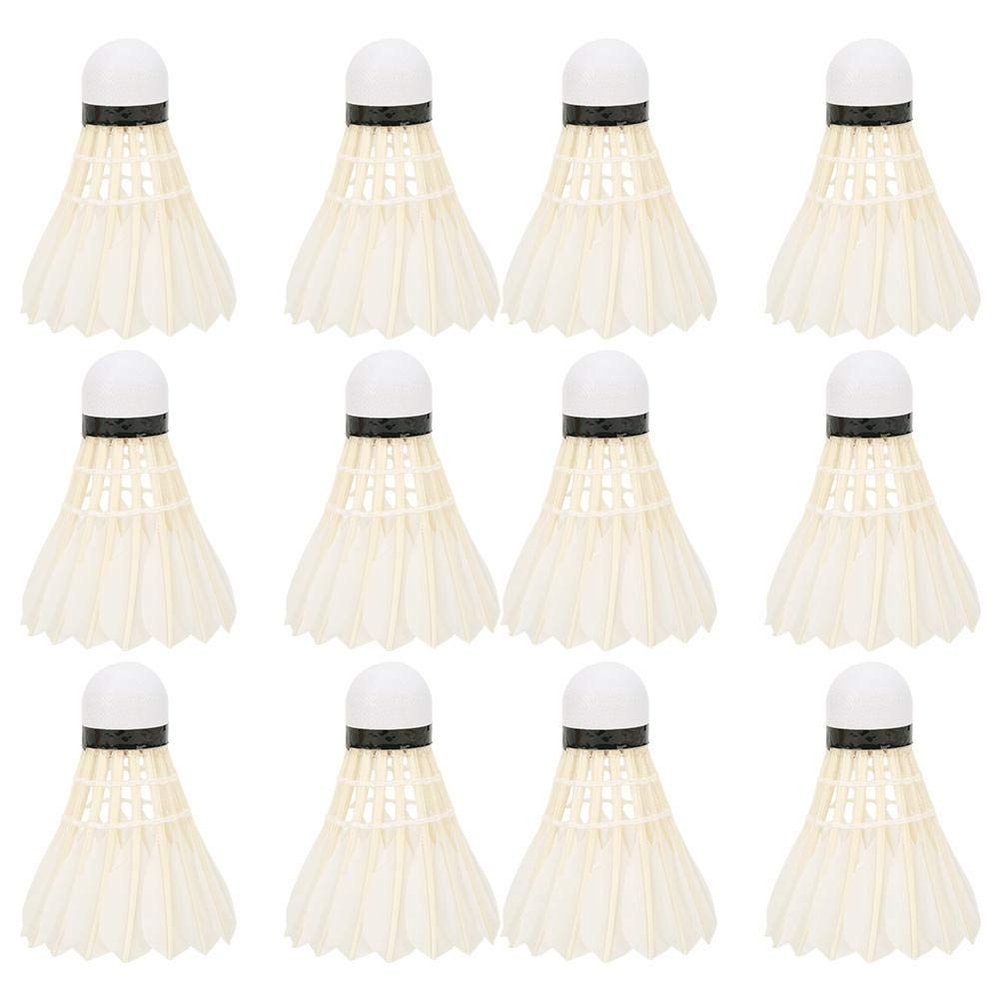 VBESTLIFE White Goose Badminton Set, 12Pcs Standard Badminton Ball Shuttlecocks Sports Gym Outdoor Badminton Shuttlecocks(12pcs)