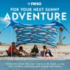 Neso Gigante Portable Beach Tent Sun Shelter - Lightweight Beach Shade Canopy - Easy Setup for Family Outings - Patented Reinforced Corners - UPF 50+ - 8ft Tall, 11 x 11ft - Save The Whales view 2