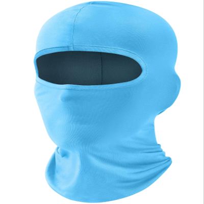 Fuinloth Balaclava Face Mask, Summer Cooling Neck Gaiter, UV Protector Motorcycle Ski Scarf for Men/Women Light Blue