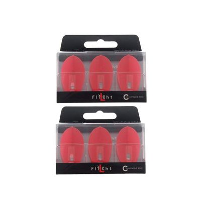LSTYLE Dart Flights: L2 PRO Teardrop 2-Pack - for Soft Tip and Steel Tip Darts - Red