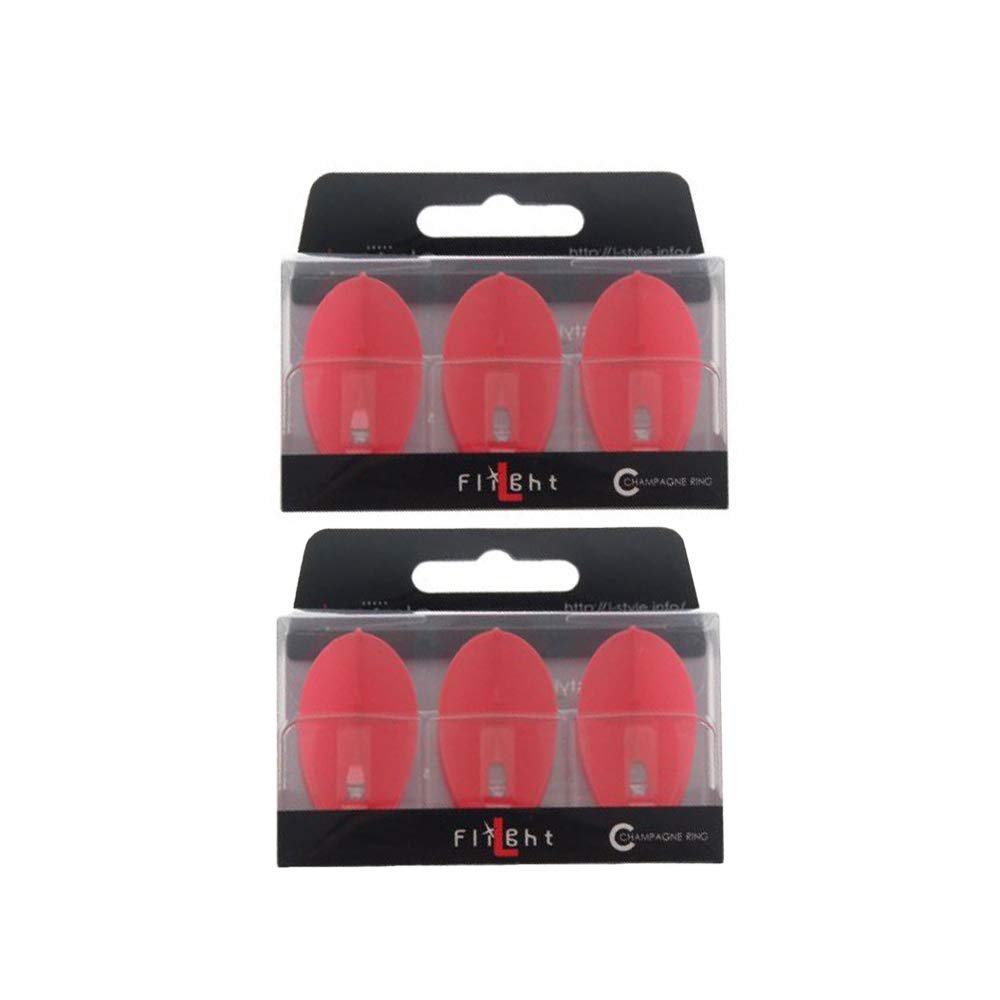 LSTYLE Dart Flights: L2 PRO Teardrop 2-Pack - for Soft Tip and Steel Tip Darts - Red