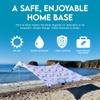Neso Gigante Portable Beach Tent Sun Shelter - Lightweight Beach Shade Canopy - Easy Setup for Family Outings - Patented Reinforced Corners - UPF 50+ Sun Protection - 8ft Tall, 11 x 11ft - Flamingos view 3