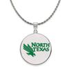 The Black Bow Silver North Texas XL Enamel Disc Pendant Necklace - 18 Inch view 1
