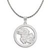 The Black Bow Sterling Silver U. of Kansas L Circle Pendant Necklace - 18 Inch view 1