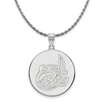 The Black Bow Silver North Carolina at Charlotte XL Pendant Necklace - 18 Inch