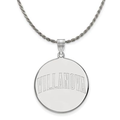 The Black Bow Sterling Silver Villanova U. XL Disc Pendant Necklace - 26 Inch