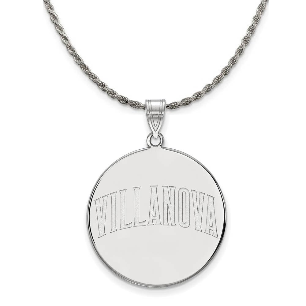 The Black Bow Sterling Silver Villanova U. XL Disc Pendant Necklace - 26 Inch