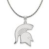 The Black Bow Sterling Silver Michigan State XL Pendant Necklace - 20 Inch view 1