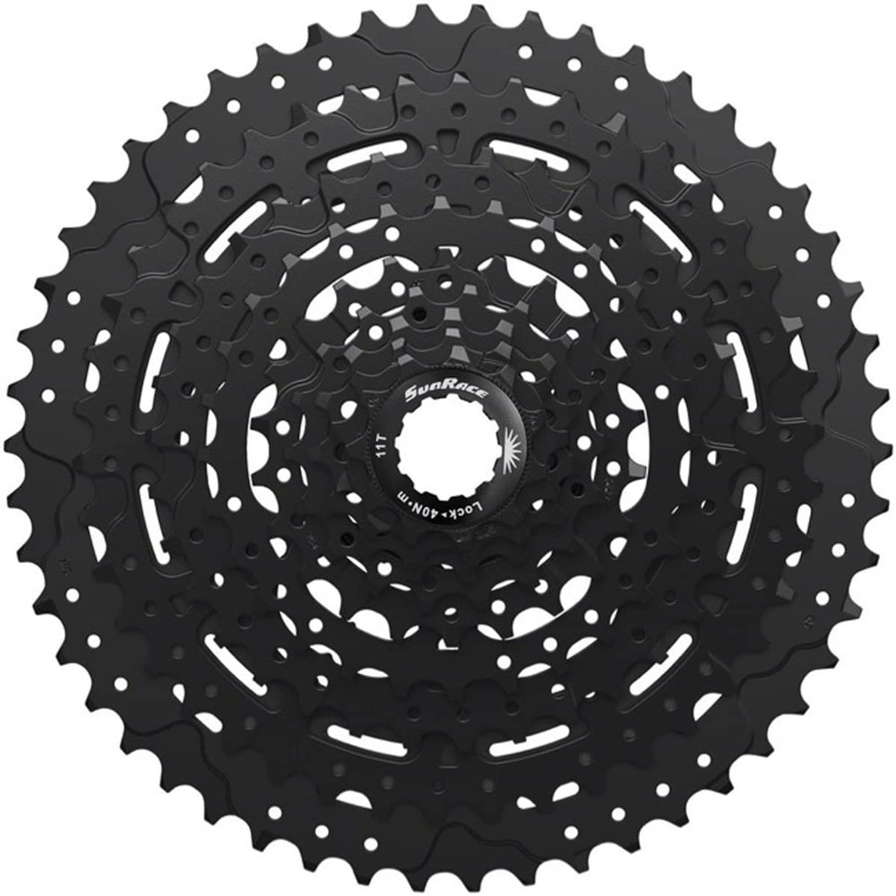 SunRace CSM993 9 Speed Bicycle Cassette - 11-50T, Black - CSM993.9A50.ES0