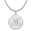 The Black Bow Silver North Carolina A&T XL Disc Pendant Necklace - 18 Inch view 1