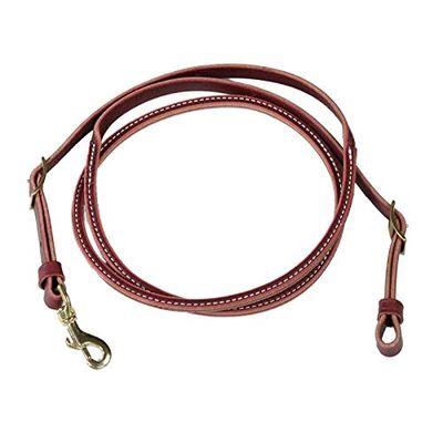 Saddles & Such New Rolled Center Latigo Leather 7' One Piece Roping Leather Reins
