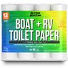 RV Toilet Paper 12 Rolls (500 Sheets Each) - Rapid Dissolving 2-Ply, Septic Safe for Camper & Marine, Individually Wrapped Camping Tissue - Better Boat view 1