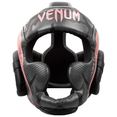 Venum Elite Headgear - Black/Pink/Gold, One Size