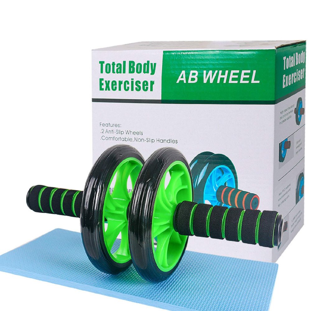 Ab Roller Wheel - Ab Exercise Equipment Used as at Home Workout Equipment for Both Men & Women - Ab Machine for Ab Workout - Perfect Fitness Ab Wheel Exercise Equipment (Two Wheels)