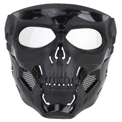 WarmHeartting Airsoft Tactical Helmet Black Mask with Eye Protective Paintball Mask Skull Full Face for Hunting Halloween