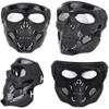 WarmHeartting Airsoft Tactical Helmet Black Mask with Eye Protective Paintball Mask Skull Full Face for Hunting Halloween view 3