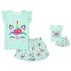 QPANCY Unicorn Pajamas Matching American Girls & Kids Pjs Sets Summer Nightshirts view 1