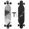 Junli 41 Inch Freeride Skateboard Longboard - Complete Skateboard Cruiser for Cruising, Carving, Free-Style and Downhill Grey Zone view 1
