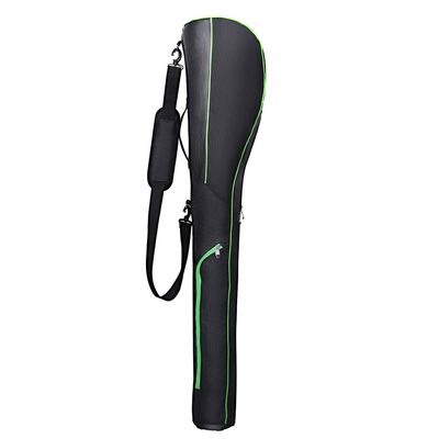 Konday Golf Club Travel Case Gun Bag Foldable with Hard Base,Driving Range Mini Course Practice Lightweight Golf Sundy Carry Bag for 7-9 Clubs,Black
