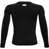 Under Armour Boys' HeatGear Armour Long-Sleeve T-Shirt , Black (001)/Pitch Gray , Small view 2