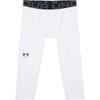 Under Armour Boys HeatGear Armour 3/4 Leggings , White (100)/Black , X-Small view 1