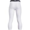 Under Armour Boys HeatGear Armour 3/4 Leggings , White (100)/Black , X-Small view 2