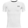 Under Armour Boys HeatGear Armour Short-Sleeve T-Shirt , White (100)/Black , Large view 1